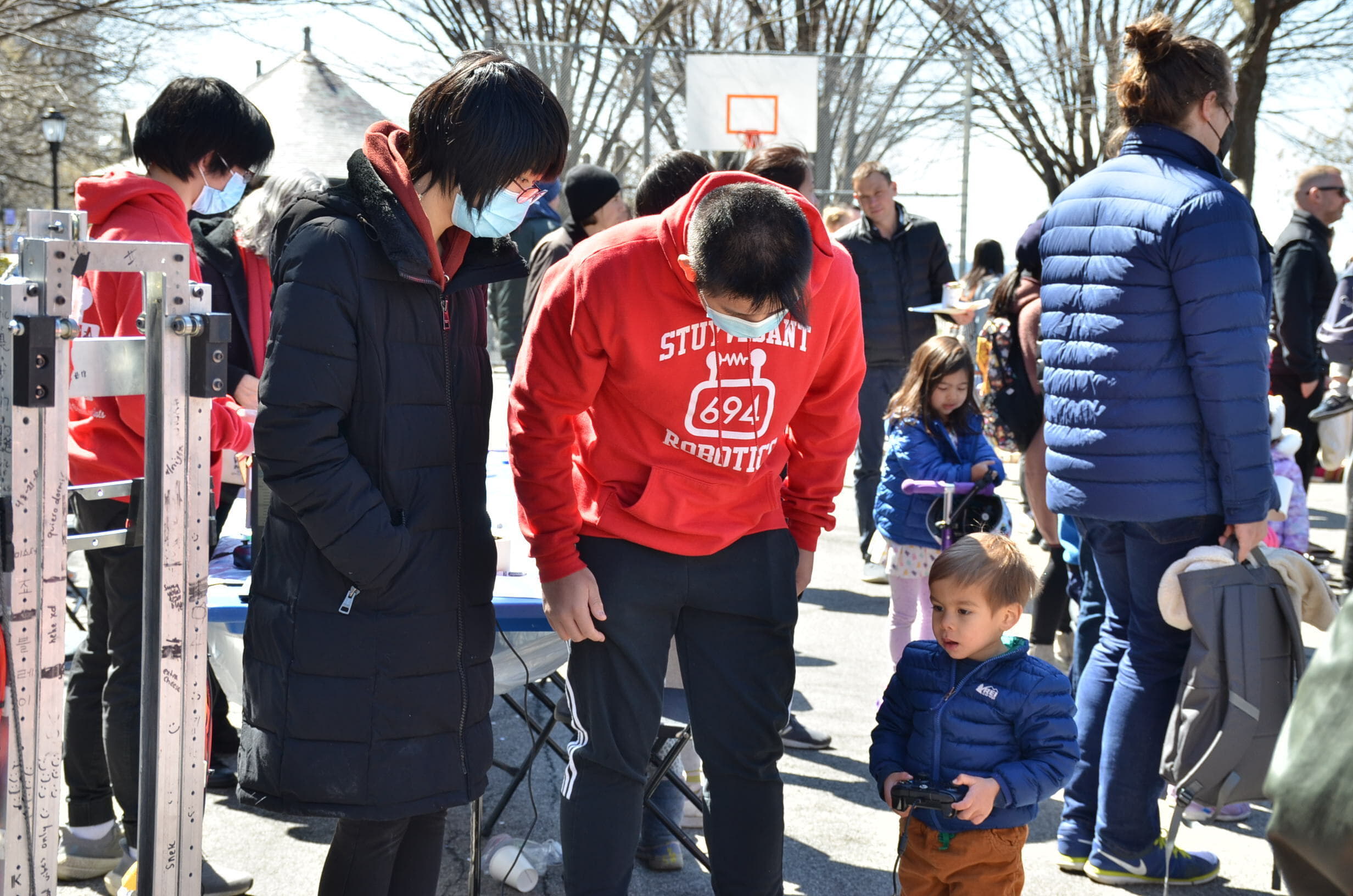 Demonstration at Battery Park for Steam Day